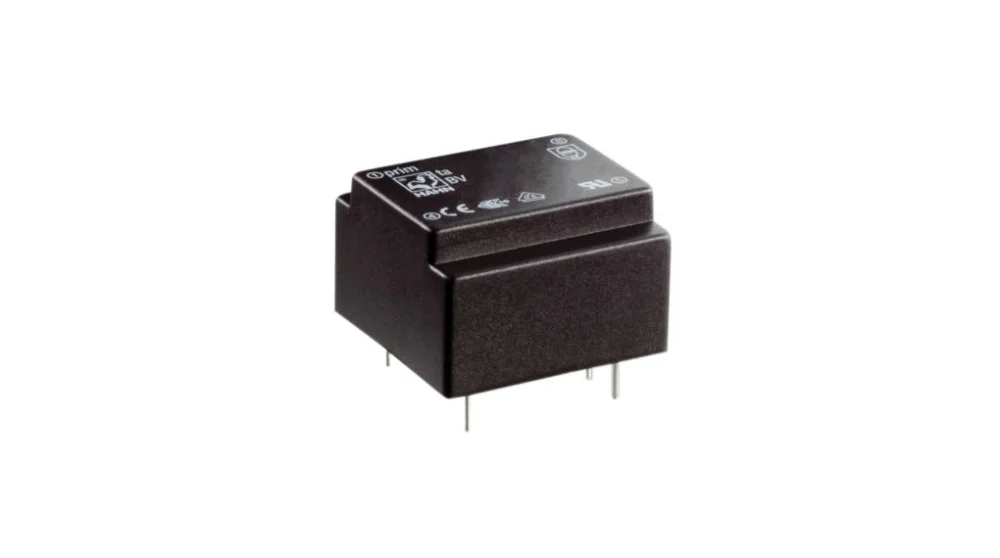 Outlet Hahn Kretskortstransformator, Primär 230 V ac, Sekundär 12 V ac, Kretskort 0.35 VA