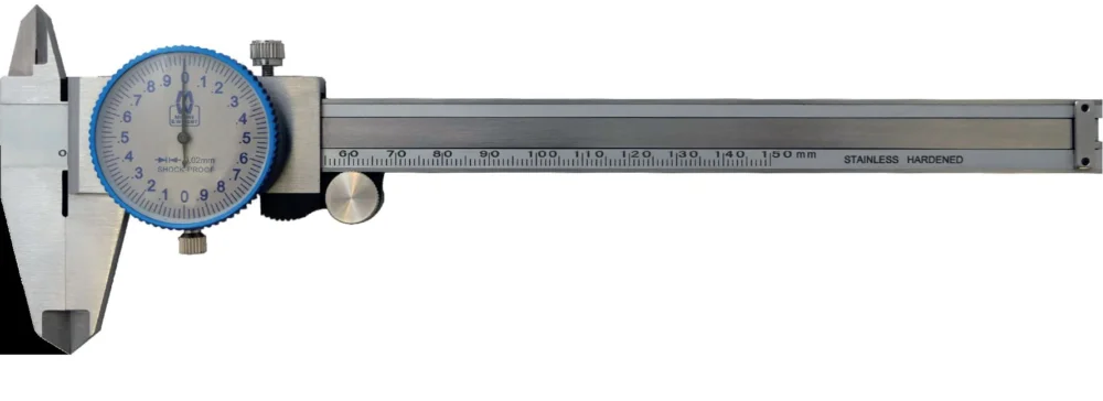 Moore & Wright Skjutmått 150 mm Urtavla, 0.02 mm upplösning, Metrisk Handla nu