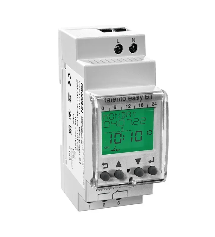 Expressleverans Grasslin Kopplingsur med 1 Bit 230 V ac, Digital, Minuter