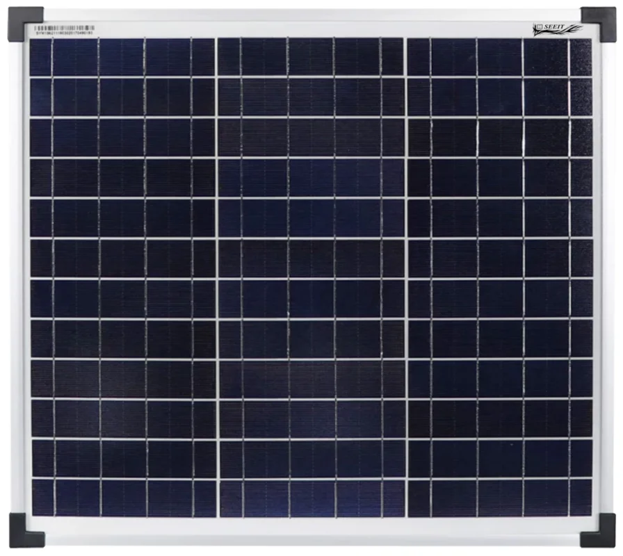 Seeit Solpanel 30 W, Solenergisolpanel, Högsta effekt 50 W, 12 V Outlet