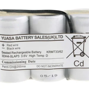 Yuasa 3.6 V NiCd Laddningsbart batteripaket, 3 celler, 4500 mAh Snabb frakt