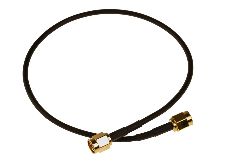 RS PRO SMA Svart RG174/U Koaxialkabel, 50 Ω terminerad, 320 mm Snabb frakt