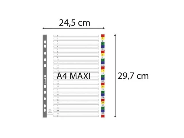 Plastregister EXACOMPTA PP A4+ 1-31 f.f Köp nu