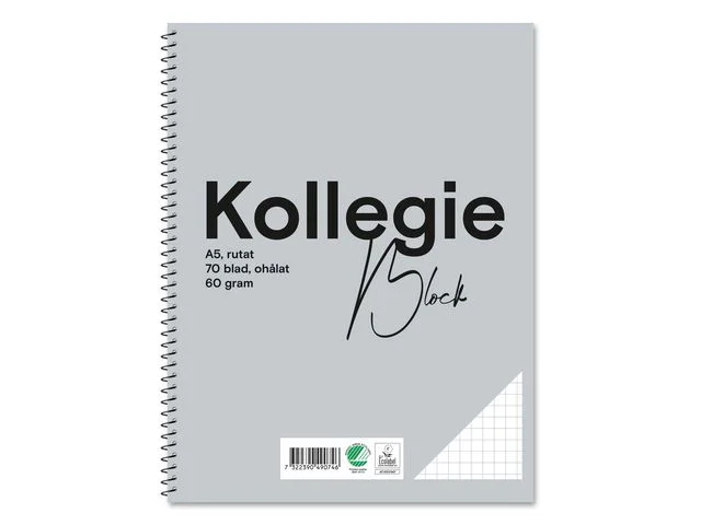 Kollegieblock FW A5 60g 70 bl rutat oh. Säker betalning
