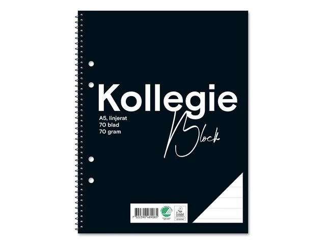 Kollegieblock FW A5 70g 70bl linj. hålat Trygg betalning