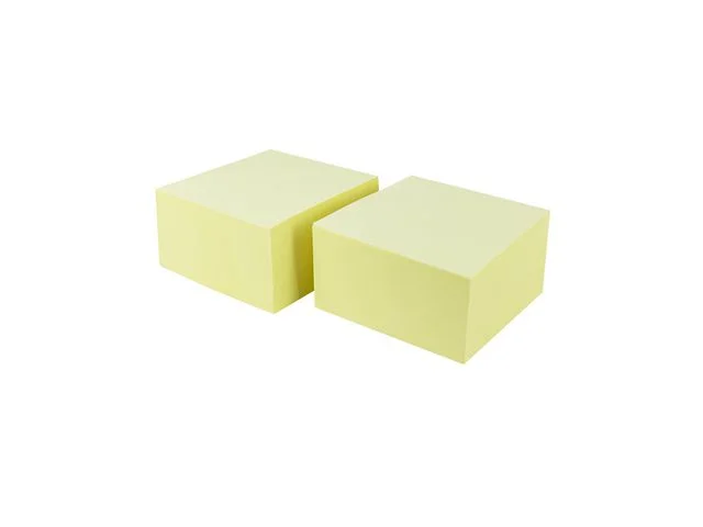 I lager Noteskub prem 76x76mm gul 2/FP