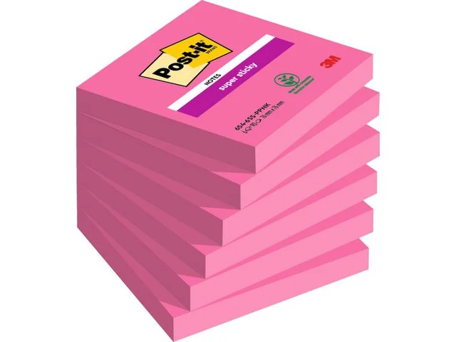 Bästa pris Notes Post-it Rosa 76x76mm/90 bl