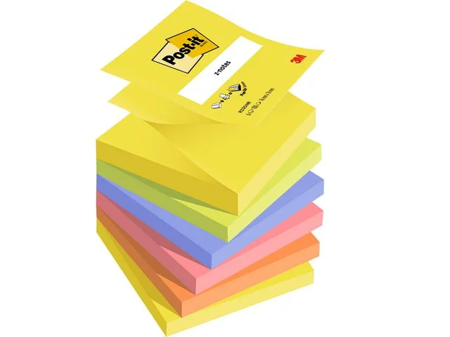 Notes POST-IT Z-block 76x76mm rainbow Rabatter