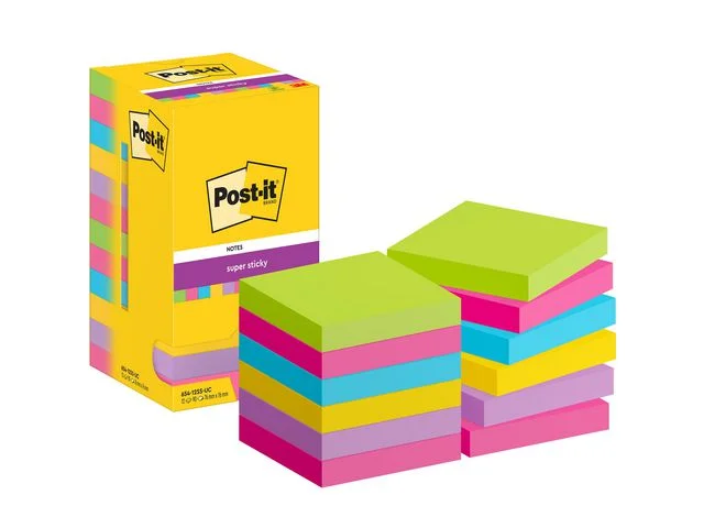 Billigare Notes POST-IT SS Rainbow76x76mm