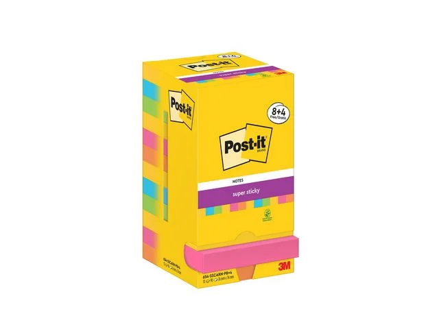 Notes POST-IT SS 76x76mm Carnival 12/FP Begränsat antal