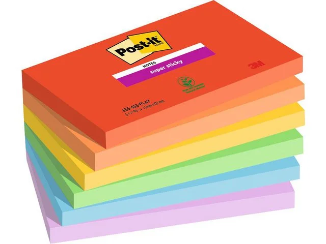 Rabatter Notes POST-IT SS Playful 76x127 6/FP