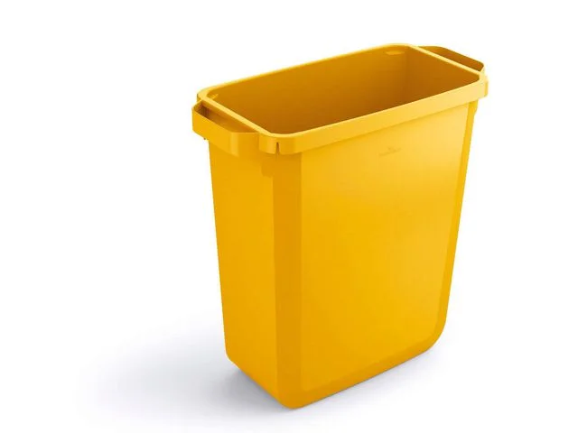 Papperstunna DURABIN rektangulär 60L gul Sänkt pris