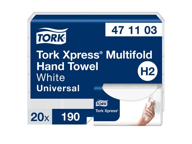 Utförsäljning Handduk TORK Universal H2 2-lag 3800/FP