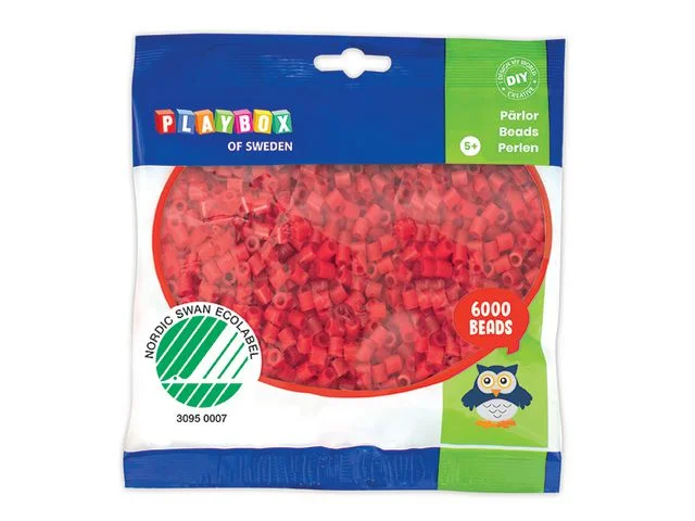 Rörpärlor Röd 6000st/fp Erbjudande