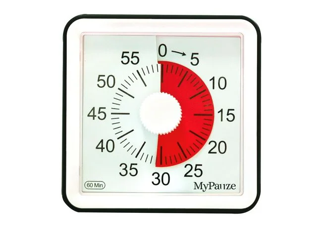Timer Koncentrationsklocka 8x8cm svart Billigare