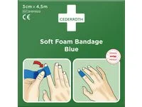 Endast idag Plåster CEDERROTH SoftFoam 3cmx4,5m blå
