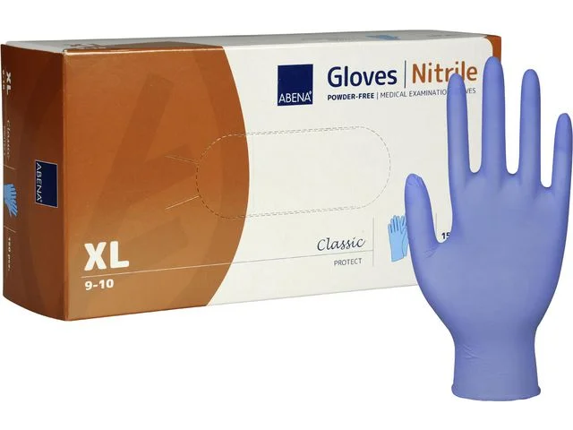 Nitrilhandske Puderfri Blå XL 150/FP Erbjudandepris