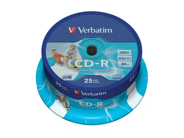 CD-R VERBATIM Print Spindel 25/FP Endast idag