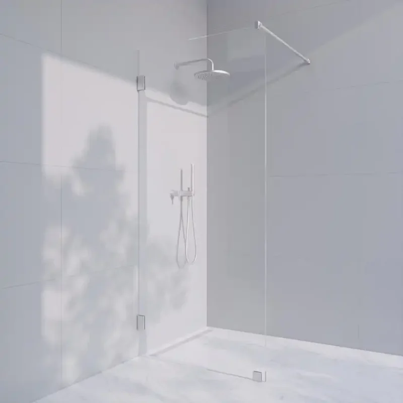 Duschvägg Invitrea Flair GH1 med GlasrengöringGlastyp: Frostat Glas, Profil: Blank Krom, Hängning: Vänsterhängd, Bredd: 700 mm Kampanj