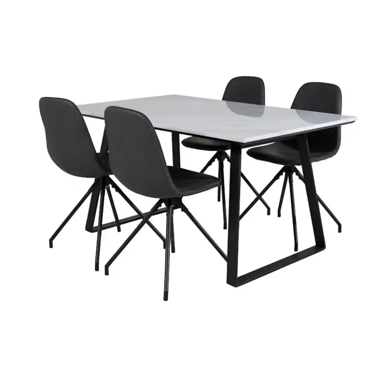 Matgrupp Venture Home Estelle 140 med 4 Pobbie Snurrfunktion Stolar Konstläder Handla nu