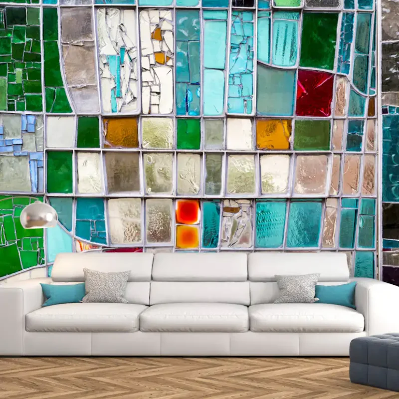 Fototapet Arkiio Sapphire Stained GlassStorlek: 150x105 cm Reapris