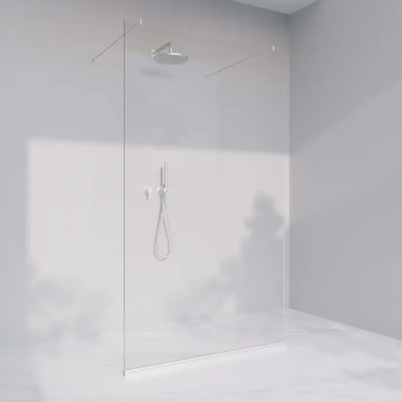 Kundfavorit Duschvägg Invitrea Prime PV1Bredd: 1400 mm, Glastyp:Gråtonat Glas, Profil:Silvermatt