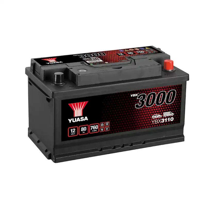 Startbatteri Yuasa 3000 80Ah 760A Nyhet