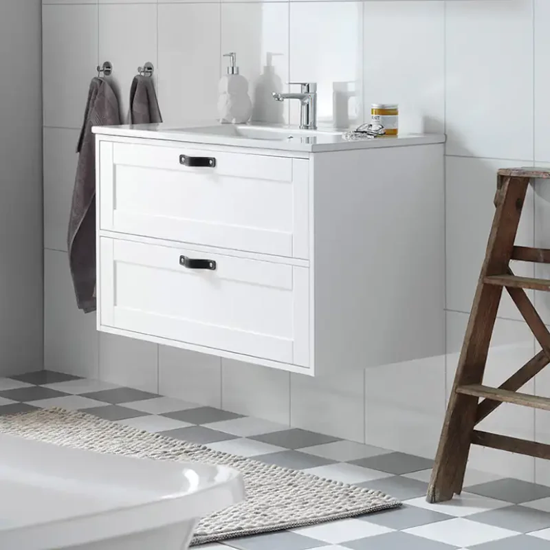 Snabb frakt Tvättställsskåp Hafa Eden med Nedsänkt Handfat900 mm Rektangulärt handfat
