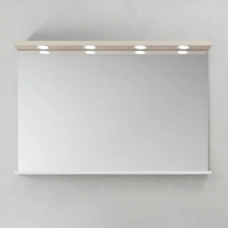Lägg i varukorgen Spegel Hafa Store LED-SpotsBredd: 1200 mm, Askmönster