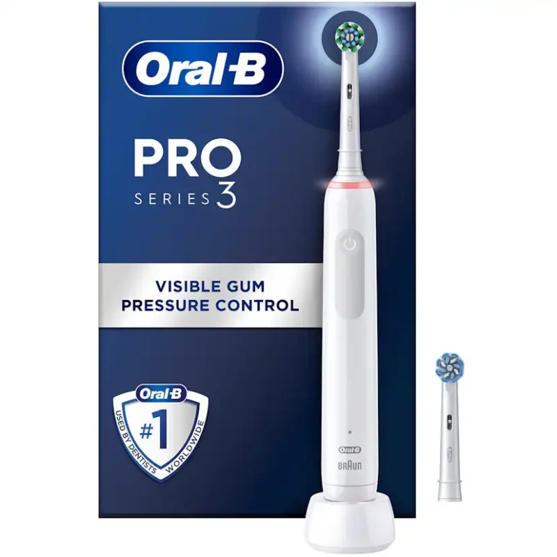Eltandborste Oral-B Pro3 + Extra RefillVit Rea