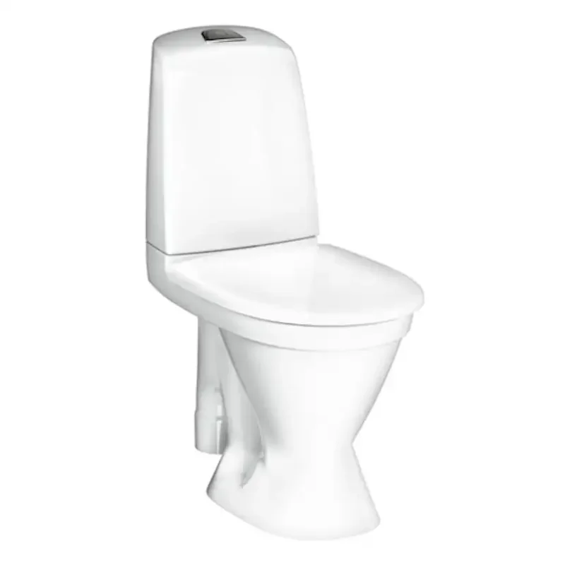 Toalettstol Gustavsberg Nautic 1591 Hygienic Flush Stor FotMjuksits Vit, Enkelspolning 4l risnedsättning