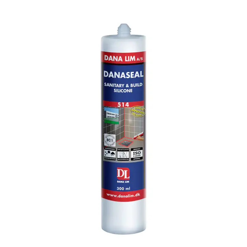 Erbjudandepris Fogmassa Danalim Silikon 514 Transparent för Våtrum & Bygg 300 ml