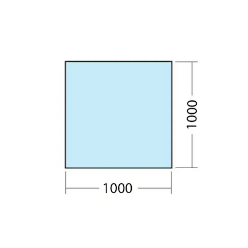 Golvglas Kaminexperten 1000 x 1000 Fyrkantig Köp online