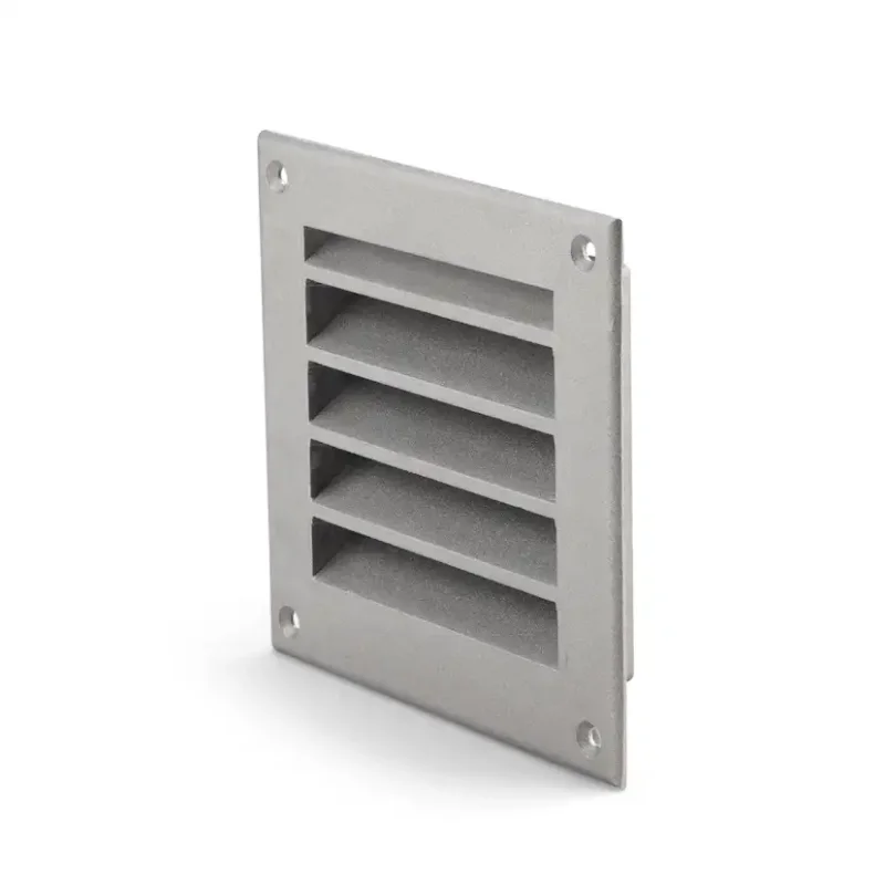 Ytterväggsgaller Fresh Gjuten Aluminium med Insektsnät Fyrkantigt150x150 mm Billig