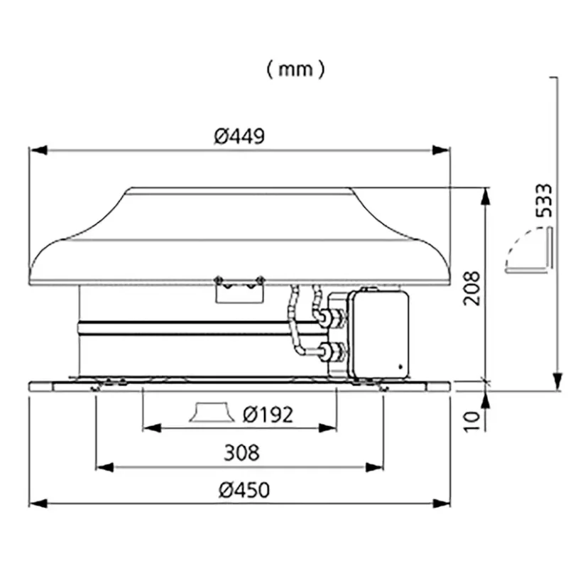 Takfläkt Östberg Tkc 300 A Svart400 mm, 259 l/s Sista chansen