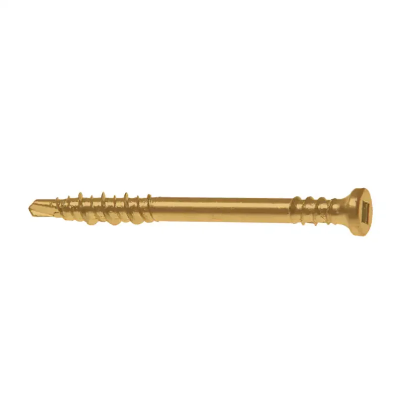 Snabb leverans Golv-/Sockelskruv Gunnebo Fastening 4,2 mm Gulförzinkad Nr 14,2x45 mm RAL9010 (Vit)