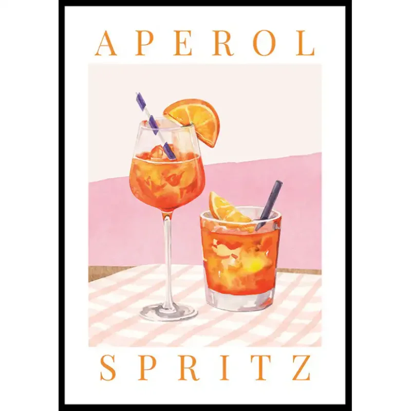 Säker betalning Poster Gallerix Aperol Spritz Vintage30x40 cm