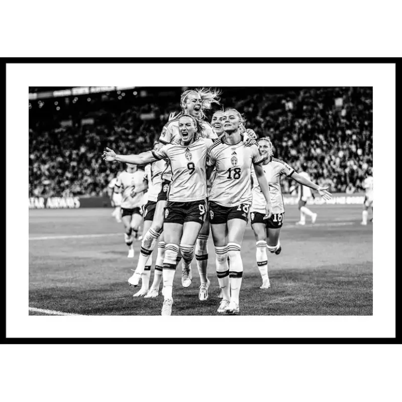 Poster Gallerix Fotbolls-VM Australien 2023 B&W21x30 cm Rea