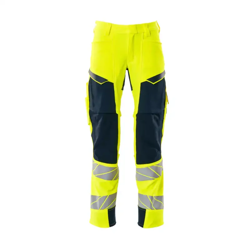 Byxor med knäfickor Mascot Accelerate 19079-511Storlek: 76C50, Färg: Hi-vis Gul/mörk Marin Reapris